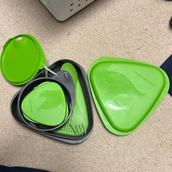 Green Camping Cook Set - Triangle Stackable Kit - Picture 2 of 8